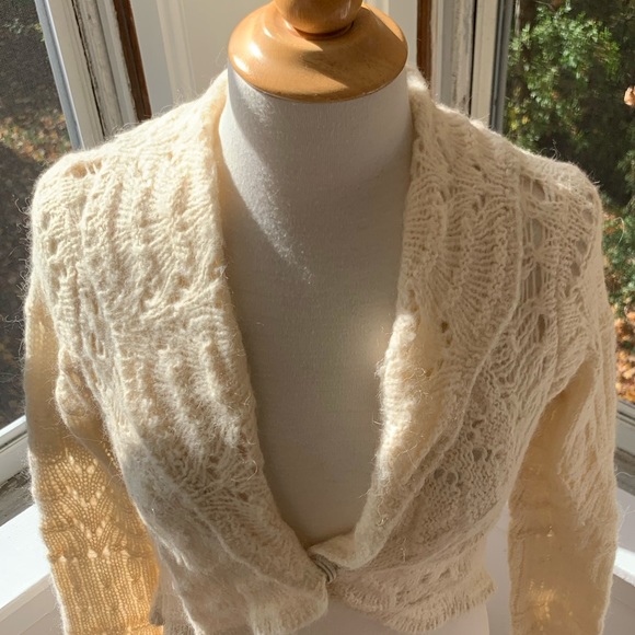 PEPE JEANS London cropped pointelle cardigan - Picture 3 of 11